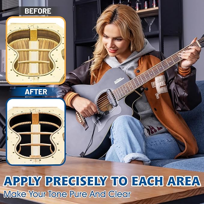 Guitar Shielding Paint, Conductive Paint, Noise Reduction, Reduces Hum, Excellent Adhesion, Water-based Formula for Guitar Cavity Shielding, Black, 50G（Resistivity: 10-90 ohms/cm）