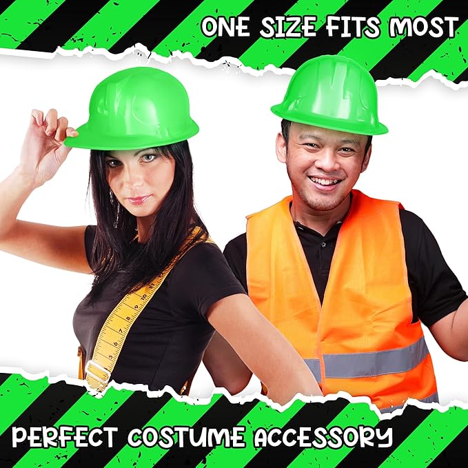 Windy City Novelties 12-Pack Construction Hats - Versatile Party Favors & Costume Accessories Kids Parties & Costume Props