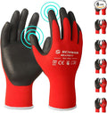 Schwer Ultra-Comfort Safety Work Gloves MicroFoam Nitrile Coated, Seamless Knit Nylon Glove for Men and Women, 6/12 Pairs, Abrasion Resistant, Non Slip, Breathable, LT5617, XL