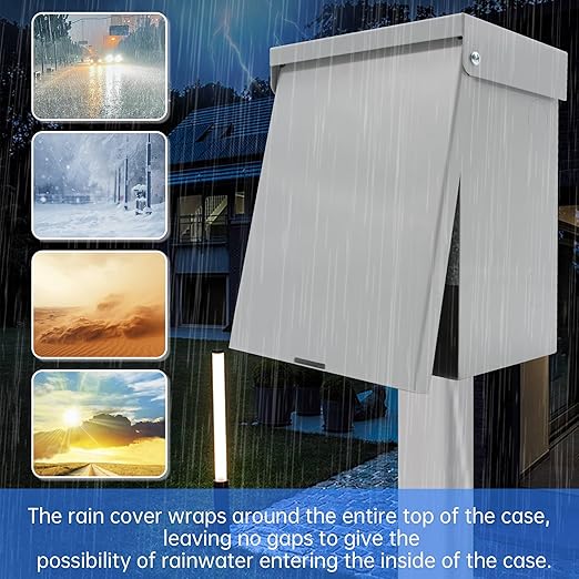 Steel Outdoor Electrical Junction Box, 12 X 10 X 6'' Outdoor Electrical Box Waterproof with Mounting Plate, Wall Mounted Lockable Electrical Junction Box for Indoor/Outdoor