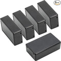 LeMotech Project Box, 5 Pieces ABS Electrical Box Small Junction Box for Electronics PCB Case,Electronic Hobby Box Black, Outside Size 2.8 x 1.7 x 0.9 inch (72x 42x 23 mm)