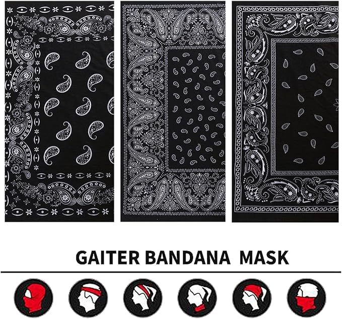Neck Gaiter Face Cover Bandana Mask Scarf, Breathable Sun& Dust-proof for Cycling Running Fishing Hiking