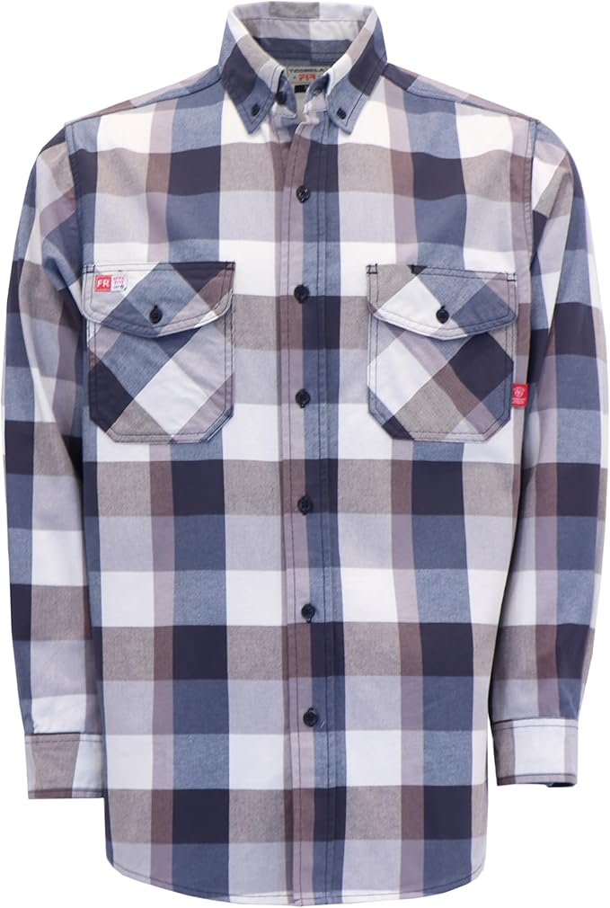 TICOMELA FR Shirts for Men Flame Resistant/Fire Retardant Shirt NFPA2112 7.5oz Men's Welding Shirt