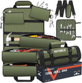 Tool Roll Up Bag, Gifts for Him Men Dad Husband Boyfriend Fathers Day, 1680D Portable Tool Storage for Men, Heavy Duty Tool Organizer with Detachable Pouches&Wrench Roll for Mechanic
