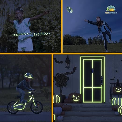 Glow in The Dark Tape – 30ft x 1inch – Premium Industrial Grade Interior and Exterior Luminous Glow Tape to Help See Objects at Night and Outdoors