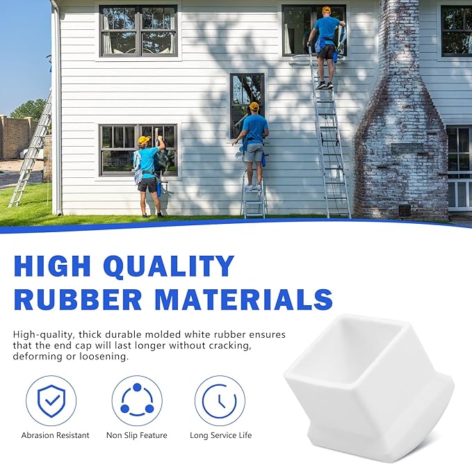 AC36-2 Ladder Rubber End Caps Fit for Werner Extension Ladder Stabilizer, Ladder Standoff/Stabilizer AC78 & AC76, Ladder Bumpers Ladder Standoff Pads Fit for Keller Little Giant ladders-4 Pack