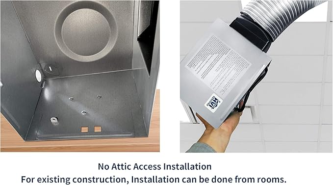 Tech Drive Bathroom Exhaust Fan with Light,80 CFM,1000lm Dimmable 5CCT LED Light with Night Light Selectable, Quiet Ventilation Fan,Energy Star Bath Fan, Decorative Black Trim, Easy to Install