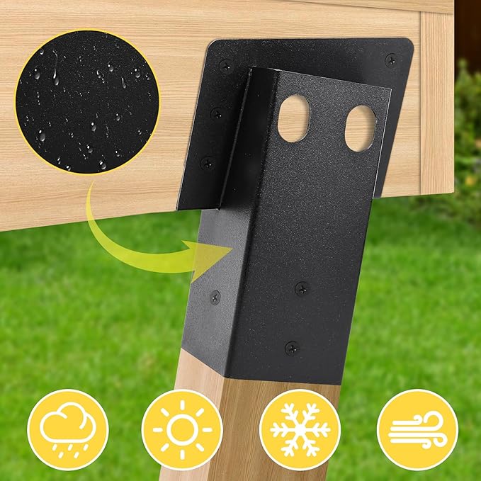 Deer Stand Brackets,Outdoor 4"x 4" Compound Angle Brackets for Deer Stand Hunting Blinds Shooting Shack and Tree Houses