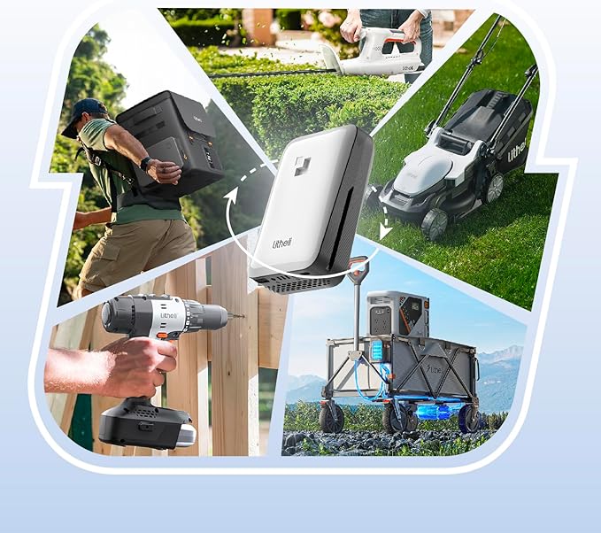 Litheli Cordless Snow Shovel 20V, Brushless Lightweight Electric Power Shovel for Snow Removal, Includes 4.0 Ah Battery, Easy to Use Snow Blower for Driveways, Sidewalks, Decks & Patios
