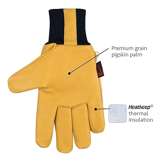 Kinco 1927KW Premium Leather Work and Ski Gloves, Small