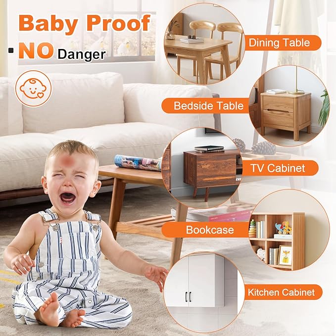 12 Pack Corner Protector Baby Corner Guards Furniture Corners & Edges Safety Bumpers Corner Covers Baby Safety for Sharp Edges