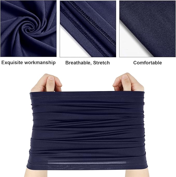 Geyoga 6 Pieces Summer UV Protection Cooling Neck Gaiter Face Clothing Neck Gaiter Mask Scarf Sunscreen Breathable Bandana