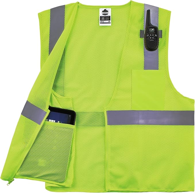 Ergodyne Unisex 3-pack Type R Class 2 Economy Mesh Vest 3PK, Lime, Large-X-Large US