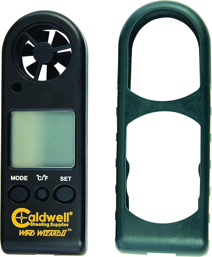 Caldwell Wind Wizard II Wind Meter with Multiple Wind Readings, LCD Backlight and Lanyard for Long Range, Shooting and Hunting