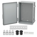 Joinfworld Waterproof Box for Electronics Outside 11.4x7.5x5.5 Outdoor Weatherproof Electrical Box Plastic Weather Proof Nema 4 Enclosure