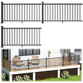 Egadis 3 Pack 36 in. H x 6 ft. W Porch and Deck Railing Kit, Aluminum Railing Kit, Textured AAMA 2604 Powder-Coat Finish Railing System for Outdoor Decks, Porches & Balconies (3 Post, 3 Panel)
