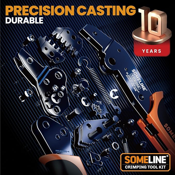 SOMELINE Crimp Tool Connector Kit, JST-SH 1.0mm/PH 2.0mm Connector Set, 21 Types of Connectors, 32-22 AWG Ratcheting Crimper for JST Molex TE 1.0mm/1.25mm/1.5mm/2.0mm