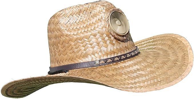 KOOL BREEZE SOLAR HAT mens Gentlemen's "Brown" Solar Straw Hat W. Thin Band