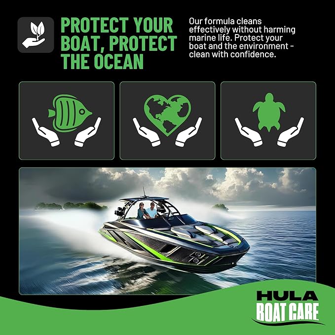 Hula Multi-Surface Cleaner — Vinyl, EVA Foam and Carpet, 1 Gallon — Boat Seat, Sea Deck and Marine Interior Cleaner, Biodegradable, Made in USA