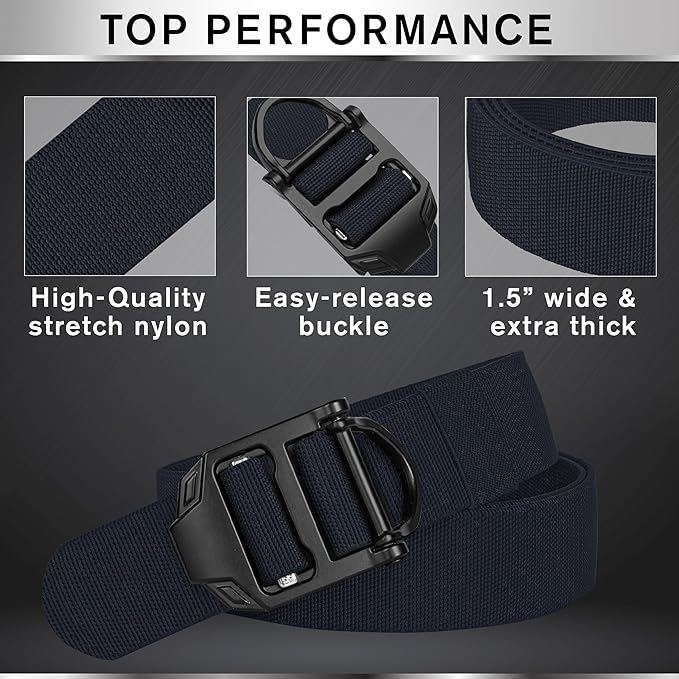 TECEUM Tactical Belt – Heavy-Duty & Quick Release – Military, Work, Rigger, Duty & Utility Belt for Men