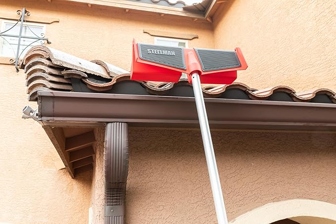 Steelman Gutter Guard and Ladder Stabilizer, Protect Gutters from Scratches and Dents, Improve Roof Access Safety (61311)
