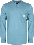 BOCOMAL FR Shirts 6oz Lightweight Flame Resistant Long Sleeve Henley Shirt Fire Retardant Workwear NFPA2112 CAT2