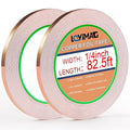 LOVIMAG Copper Tape Foil Tape (1/4inchX82.5FT), 2 Pack Copper Tape for Stained Glass Conductive Adhesive for Guitar and EMI Shielding Soldering Crafts, Electrical Repairs Grounding