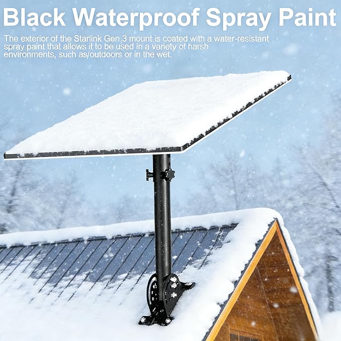 Star link Heavy Duty Pivot Roof Mount, 160 Degree Tilt for Better Signal, Compatible with Star link Gen 3 Dish