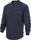 BOCOMAL FR Shirts for Men Melt Pocket Lightweight Crew T-Shirt NFPA2112/CAT2 Fire Resistant Work Shirt
