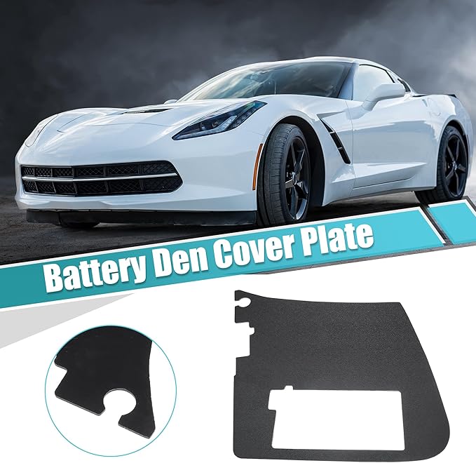 X AUTOHAUX 1 Pcs Car Battery Den Cover Replacement for Chevrolet Corvette 1997-2004 ABS Black