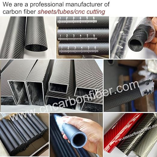 2pcs Carbon Fiber Tube 6x4x500MM 3K Roll Wrapped Twill Matte Finish