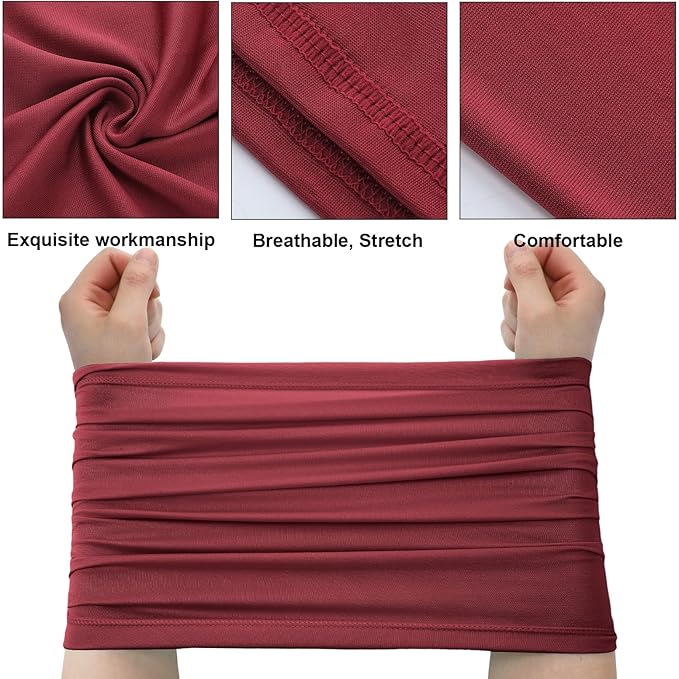 Geyoga 6 Pieces Summer UV Protection Cooling Neck Gaiter Face Clothing Neck Gaiter Mask Scarf Sunscreen Breathable Bandana