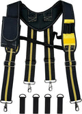 Cedriany Tool Belt Suspenders for Work Belt Suspenders Heavy Duty Padded with Attachment Loops for Men