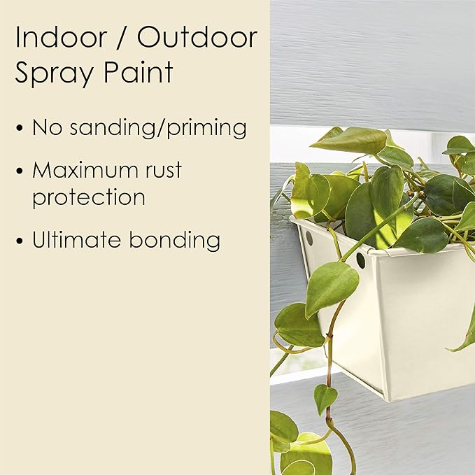 Krylon Fusion All-In-One Adhesive Spray Paint for Indoor/Outdoor Use, 12 oz, Dover White