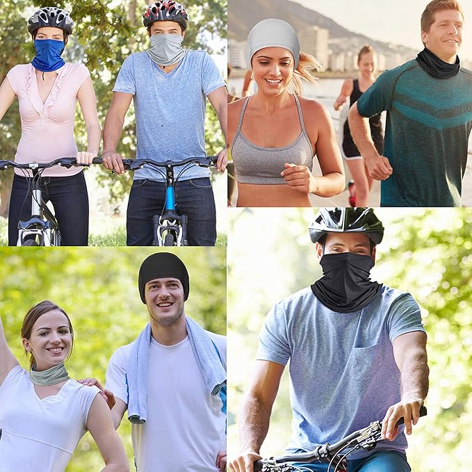 Geyoga Neck Gaiter Bandana Face Mask Summer UV Protection Cooling Breathable Face Mask Neck Scarf Balaclava for Men Women