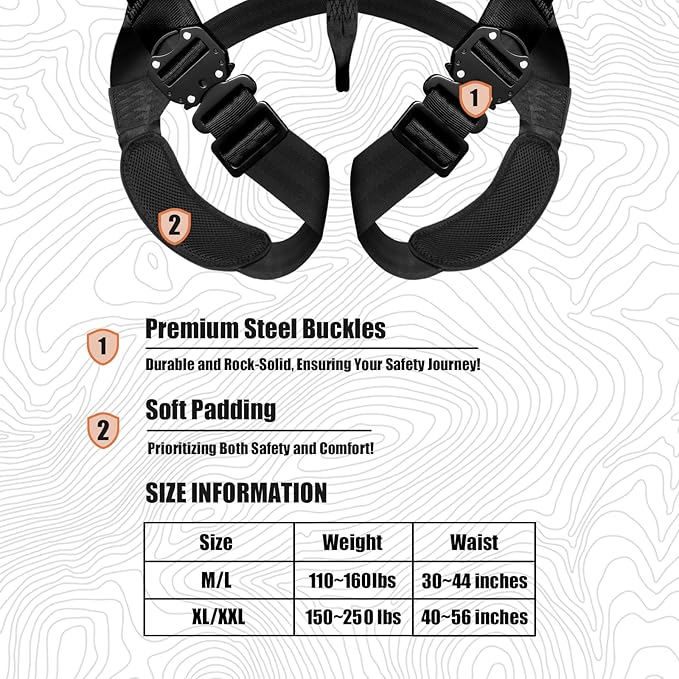 skiguard Tree Stand Safety Harness: Adjustable Bow-Hunter Harness for Tree-Stand Hunting, Treestand Safety Hunting Harnesses