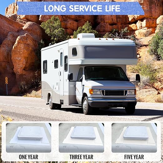 RV Roof Tape, 4 Inch x 50 Feet RV Sealant Tape for Camper Roof Repair, Boat Sealing, Trailer Roofing Seam Leaks, UV Resistant, Waterproof, White