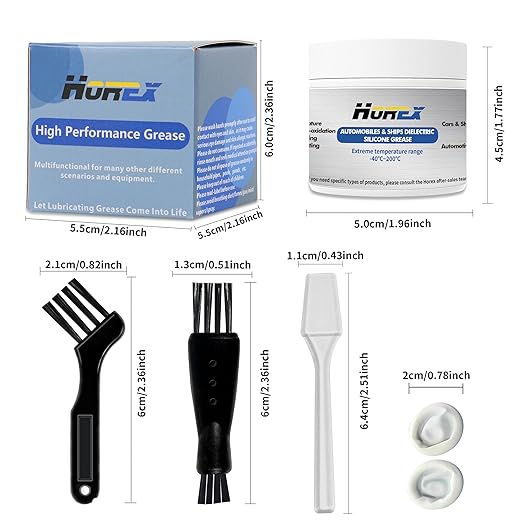 Automotive Dielectric Silicone Grease 50g Electrical Terminal Lubricant Battery Connector Protect Components Waterproof Anti Corrosion Rust for Marine Car Wire Connect Plugs Ports Vacuum Servo