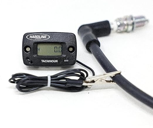 Hardline Products USA EDT9 Inductive Hour Meter & Digital Tachometer - Replacement for STIHL 5910 850 1100 - Waterproof RPM Gauge for Chainsaws, Generators, & 2/4 Stroke Small Engines – HR-8061-EDT9