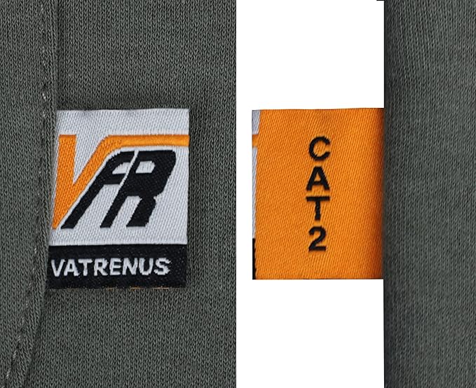 VATRENUS FR Shirts Crewneck 5.5oz Lightweight Flame Resistant 100% Cotton Men's Pre-Washed Fire Retardant Workwear