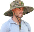 Men Safari Sun Hat Wide Brim Boonie Fishing Cap with Adjustable Drawstring