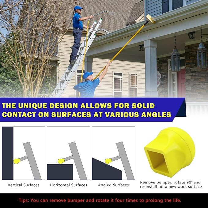 Ladder Stabilizer Bumpers Fit for Werner Extension Ladder Stabilizer, Ladder Standoff Rubber End Caps Ladder Stabilizer Pads Non-Slip Ladder Standoff Protective Covers Ladder Mitts, 2 Pack