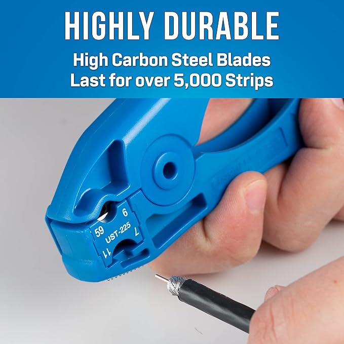 Jonard Tools UST-225 Coaxial Cable Stripper Tool with Blade Stop