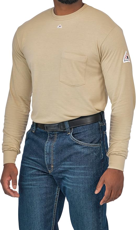 Bulwark FR Men's Fire Resistant Long Sleeve Lightweight T-Shirt