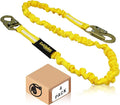 KwikSafety - Charlotte, NC - Rattler [4 Pack] Internal Shock Absorber Single Leg 6ft Safety Lanyard OSHA ANSI Fall Arrest Protection Equipment Snap Hooks Construction Arborist Roofing