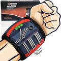 Magnetic Wristband for Holding Screws, Magnetic Tool Holder with 15 Strong Magnets Perfect Tool Gifts for Dad Father Husband, Carpenter, Woodworker (Blue)