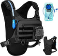 Hydration Vest with 2L Water Bladder for Men and Women,Lightweight Adjustable Hydration Backpack,Reflective Running Vest Chest Bag for Climbing Cycling Hiking