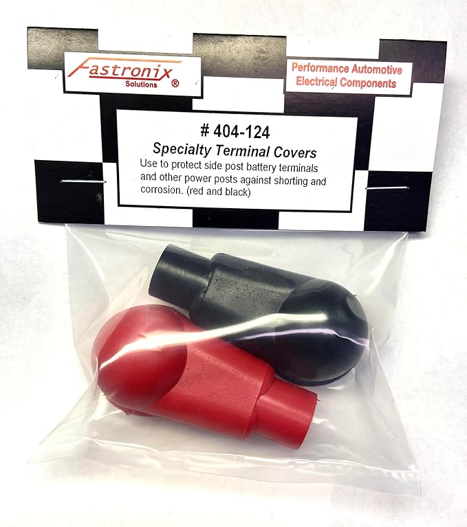 Fastronix Side Post Battery Terminal Cover Set USA Made (Red and Black)