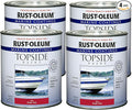 Rust-Oleum 207004-4PK Marine Coatings Topside Paint, Quart, Bright Red, 4 Pack