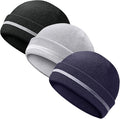 Reflective Knit Hat Safety Beanies Adult High Visibility Beanie Neon Winter Knit Caps with Reflective Stripe